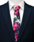 Фото #5 товара Men's Painted Floral Silk Tie