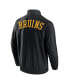 Men's Black Boston Bruins Step Up Crinkle Raglan Full-Zip Windbreaker Jacket