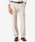 Men's Easy Classic Pleated Fit Khaki Stretch Pants