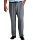 Фото #2 товара Брюки мужские Haggar Classic-Fit Solid Pleated Premium Comfort Stretch Big & Tall