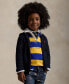 Toddler and Little Boys Cable Cotton Hooded Full-Zip Sweater