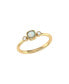 Cushion Cut Opal Gemstone, Natural Diamonds Birthstone Ring in 14K Yellow Gold