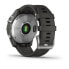 GARMIN Fenix 7 - Vernetzte Sport-GPS-Uhr - Silber mit grauem Armband