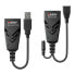Lindy 100m USB 2.0 Cat.5 Extender - Network transmitter & receiver - 100 m - 480 Mbit/s - Cat5e - Cat6 - CH317Q - CH536G - Black