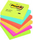 3M M654TFEN - Square - Blue - Green - Orange - Pink - Yellow - Paper - 76 mm - 76 mm - 100 sheets