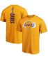 Фото #1 товара Men's Anthony Davis Gold Los Angeles Lakers Playmaker Name and Number T-shirt