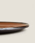 Oval stoneware serving dish