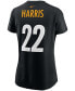 ფოტო #3 პროდუქტის Women's Najee Harris Black Pittsburgh Steelers 2021 NFL Draft First Round Pick Player Name Number T-shirt