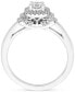 ფოტო #3 პროდუქტის Diamond Halo Engagement Ring (3/8 ct. t.w.) in 14k White Gold