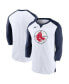 Фото #1 товара Men's White, Navy Boston Red Sox Rewind 3/4-Sleeve T-shirt