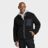 Фото #1 товара Men's High Pile Fleece Faux Fur Jacket - Goodfellow & Co Black M