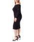 ფოტო #3 პროდუქტის Trendy Plus Size Aaryn Rib-Knit Off-The-Shoulder Dress