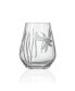 Фото #1 товара Dragonfly Stemless Wine Tumbler 18Oz - Set Of 4 Glasses