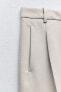 Straight-cut mid rise trousers