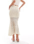 Фото #3 товара Vila Petite crochet maxi skirt in cream