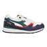 Фото #2 товара Diadora V7000 Navy Lace Up Mens White Sneakers Casual Shoes 179256-C0619