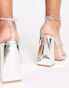 Фото #8 товара Simmi London Wide Fit Inez block heel embellished sandals in silver