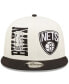 Фото #3 товара Men's Cream and Black Brooklyn Nets 2022 NBA Draft 9FIFTY Snapback Adjustable Hat