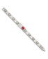 Stainless Steel Red Enamel Medical ID 8.5" Link Bracelet