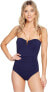 Фото #1 товара Tommy Bahama 256668 Women Pearl V-Front Bandeau One-Piece Swimsuit Size 8