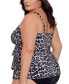 Фото #3 товара Танкини с леопардовым принтом Swim Solutions plus Size - Создано для Macy's.