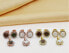 Beautiful Bronze Jewelry Set with Opals SET231R (Earrings, Pendant)