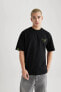 Erkek T-shirt Siyah B5502ax/bk81