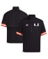 ფოტო #1 პროდუქტის Men's Black Miami Hurricanes Strategy Short Sleeve Half-Zip Jacket