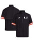 Фото #1 товара Men's Black Miami Hurricanes Strategy Short Sleeve Half-Zip Jacket