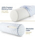 Memory Foam Neck Roll Bolster Pillow With Cooling Cover, Extra Firm Ice Blue, White, Medium/Firm Standard - фото #6