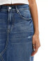 Tommy Jeans Claire denim midi skirt in mid wash