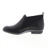 David Tate Naya Womens Black Wide Leather Slip On Ankle & Booties Boots 6