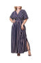 ფოტო #1 პროდუქტის Plus Size Vienna Kimono Sleeve Long Maxi Dress