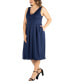 ფოტო #6 პროდუქტის Plus Size Midi Fit and Flare Pocket Dress