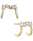 ფოტო #1 პროდუქტის Gold-Tone Cubic Zirconia Cluster J Hoop Earrings