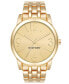 ფოტო #1 პროდუქტის Women's Quartz Gold-Tone Alloy Link Bracelet Watch, 39mm