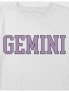 Kids Gemini Zodiac Collegiate Graphic Boxy Crop Tee