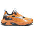 Фото #1 товара Puma RsTrck Metallic Lace Up Womens Orange Sneakers Casual Shoes 39470802
