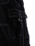 Фото #2 товара Pimkie wide leg cargo jeans in washed black