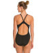 Фото #2 товара Nike Women's 242948 Solid Poly Lingerie Tank One Piece Black Swimsuit Size 24