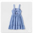 Фото #2 товара Cat & Jack Girls' Blue Tie-Back Sleeveless Woven Dress - Cat & Jack Size XXL(18)