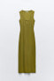 Фото #5 товара Платье миди из трикотажа в рубчик ZARA