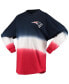 Women's Navy, Red New England Patriots Ombre Long Sleeve T-shirt