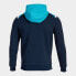 JOMA Toledo full zip sweatshirt Navy / Fluor Turquoise, L - фото #5