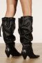 Gathered soft leather boots - limited edition
