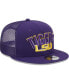 Фото #4 товара Men's Purple LSU Tigers Grade Trucker 9FIFTY Snapback Hat