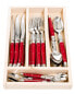 Фото #1 товара Jean Dubost Laguiole 24Pc Flatware Set Red