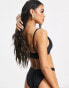 Фото #4 товара ASOS DESIGN mix and match skinny crop bikini top in black