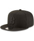 Фото #1 товара Men's Black Boston Red Sox Black on Black 9FIFTY Team Snapback Adjustable Hat