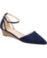 ფოტო #1 პროდუქტის Women's Arkie Pointed Toe Ankle Strap Wedges